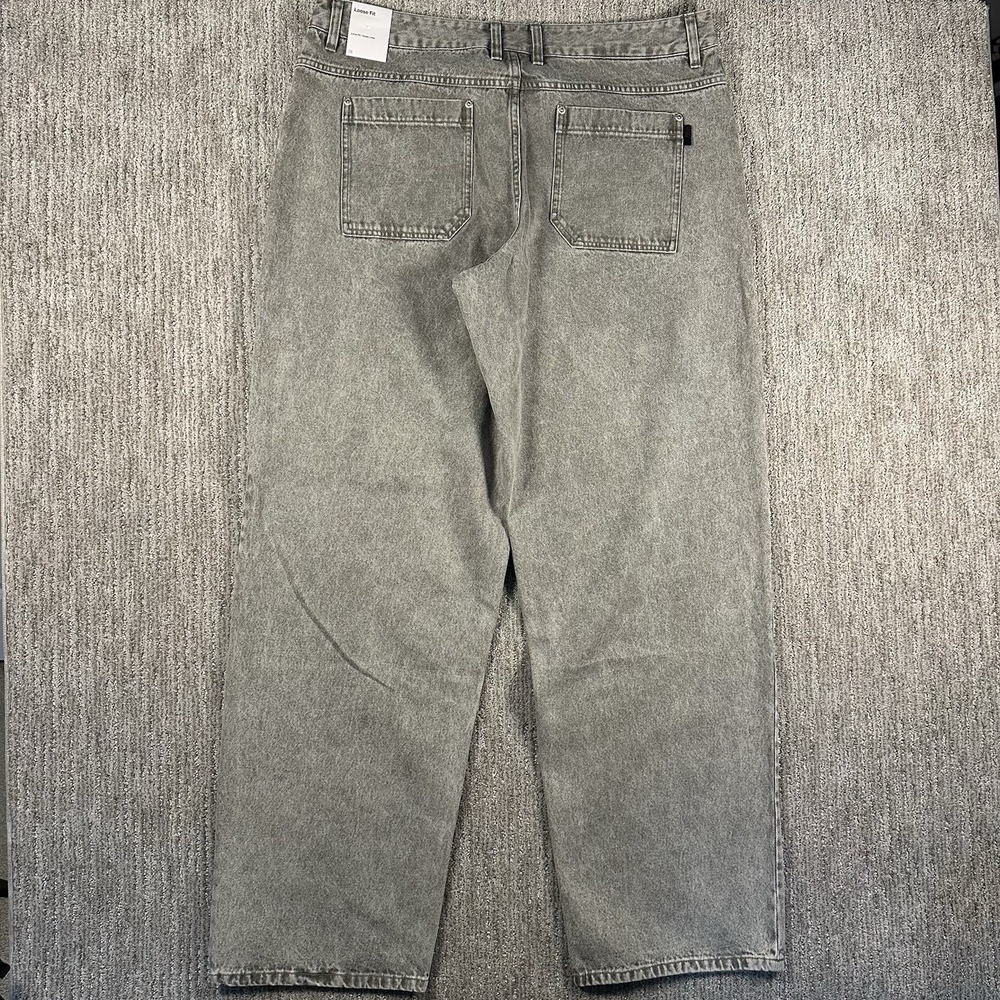 NWT Nike Air Jordan Jumpman Denim Jeans Men Size 36 Flat Pewter Loose Fit Retro